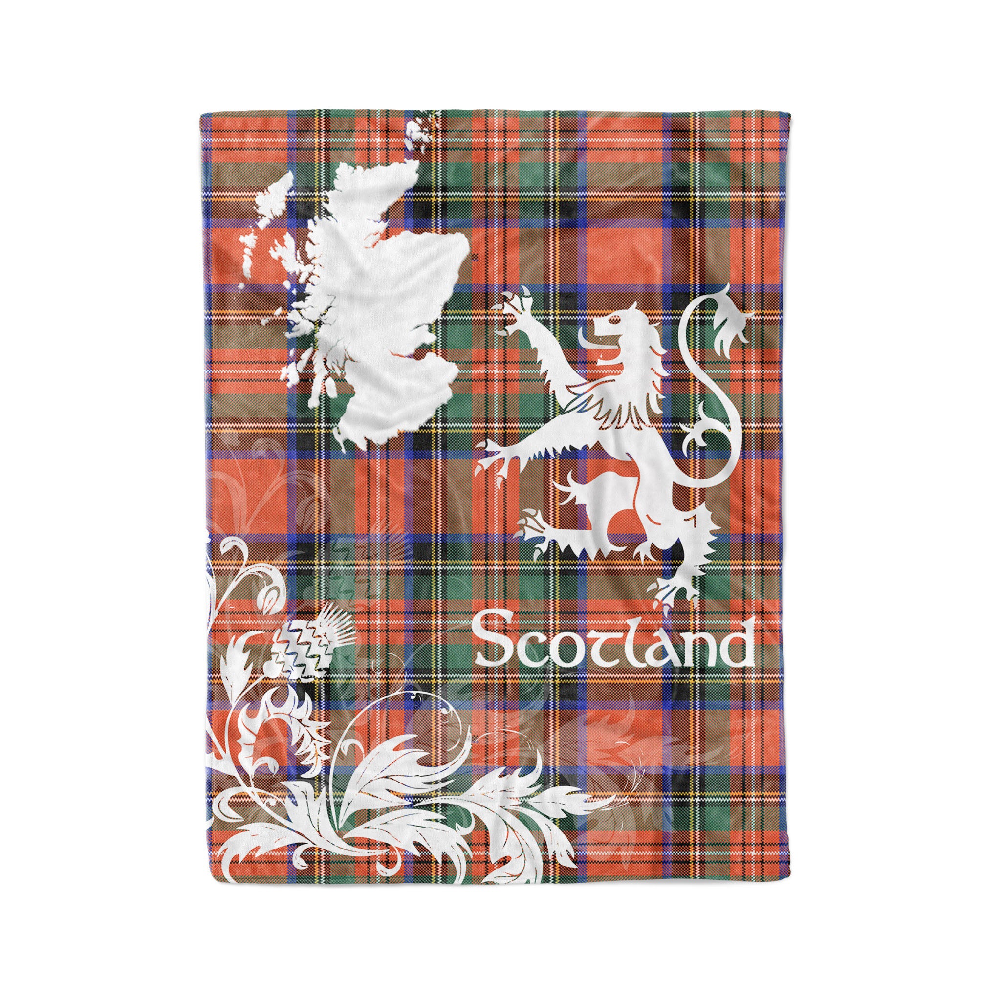 Tartan Plaid Fleece Blanket Tartan Blanket Thistle And Lion Scottish Clan Stewart Royal Ancient Plaid Blanket