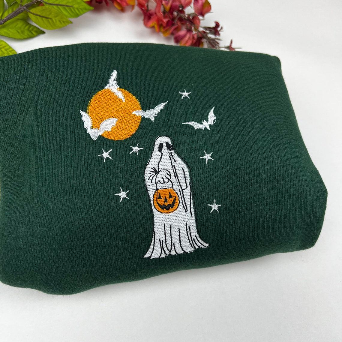 Spooky Season Halloween Embroidered Sweatshirt 2D Crewneck Sweatshirt All Over Print Sweatshirt For Women Sweatshirt For Men Sws3972