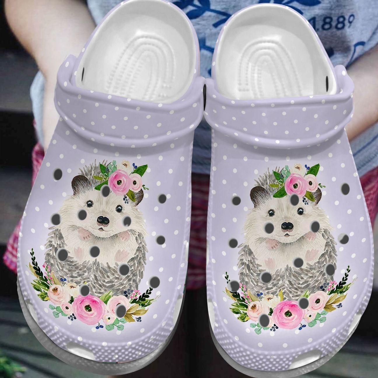 Hedgehog Personalized Clog, Custom Name, Text, Color, Number Fashion Style For Women, Men, Kid, Print 3D