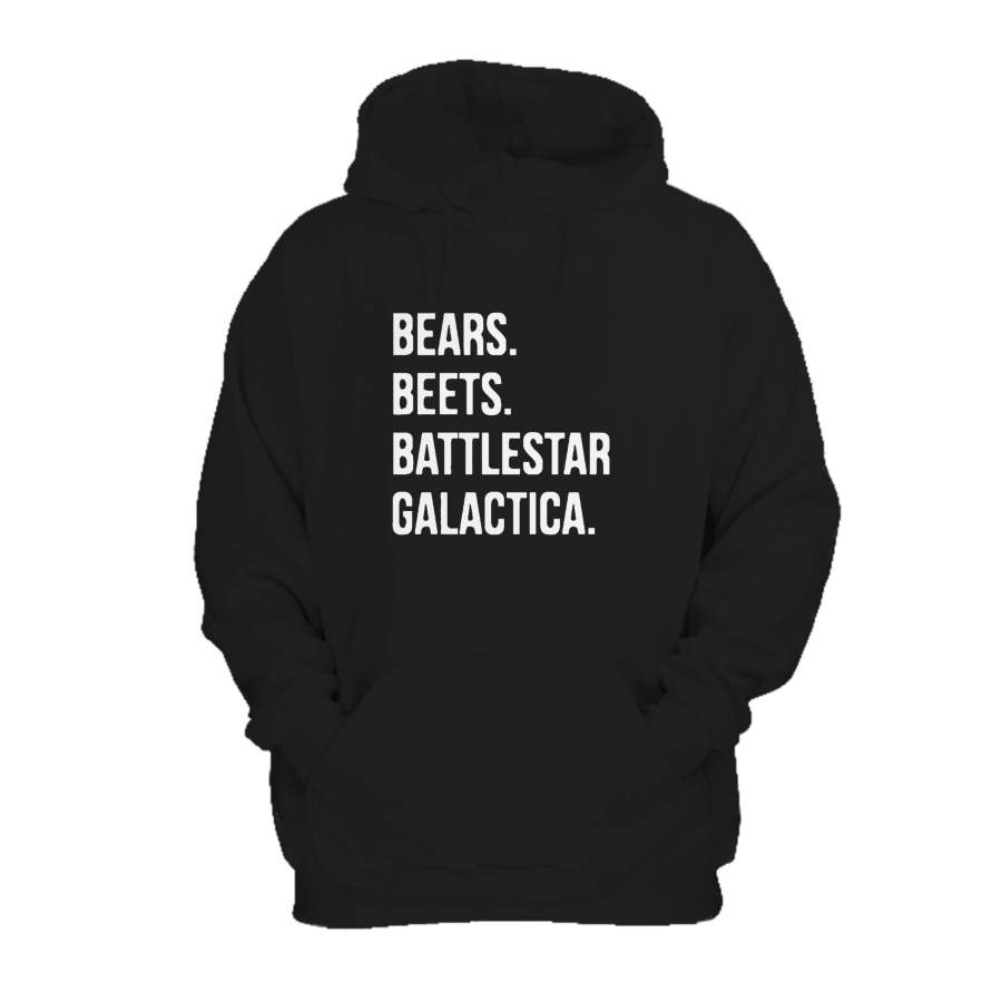 The Office Bears Beets Battlestar Galactica Fandom Funny Michael Scott Jim Halpert Dunder Mifflin Hoodie