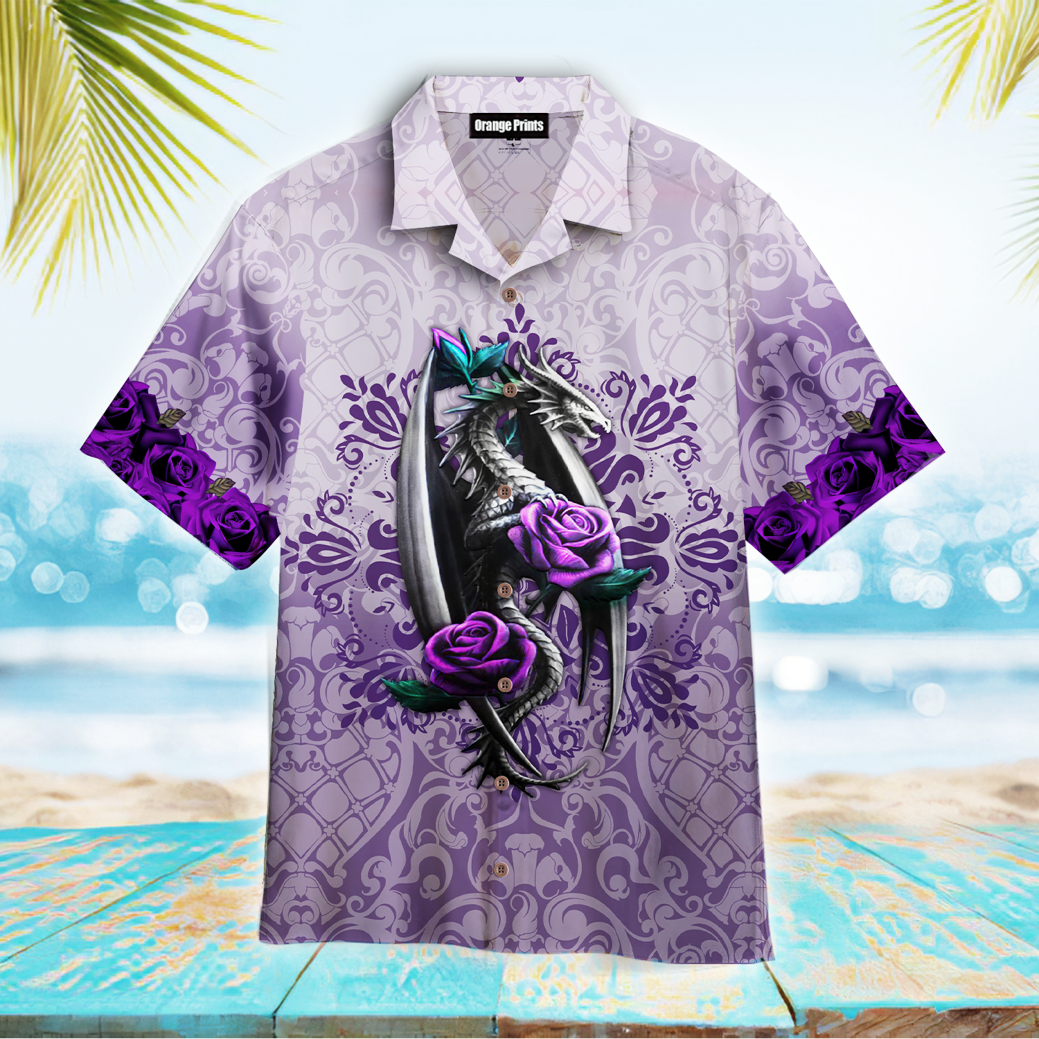 Purple Gothic Dragon Aloha Hawaii Shirts For Men And Women Ha55896