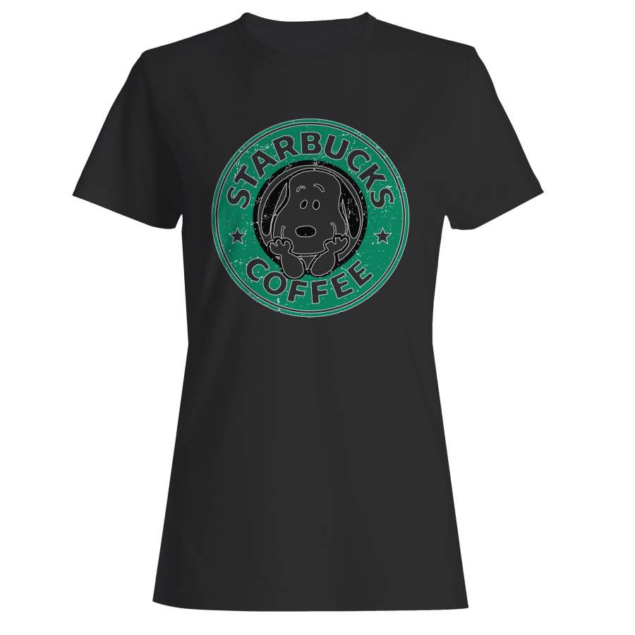Snoopy Coffee And Girls Boyfriend Woman's T-Shirt - EmprintsTOP