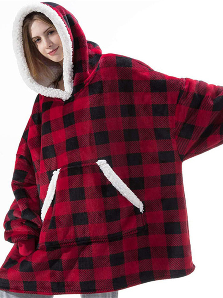 Women Oversized Hoodie Sweatshirt Ladies Fleece Warm Super Long Hoodie Blankets With Sleeves Giant TV Blanket Hoody Robe alx