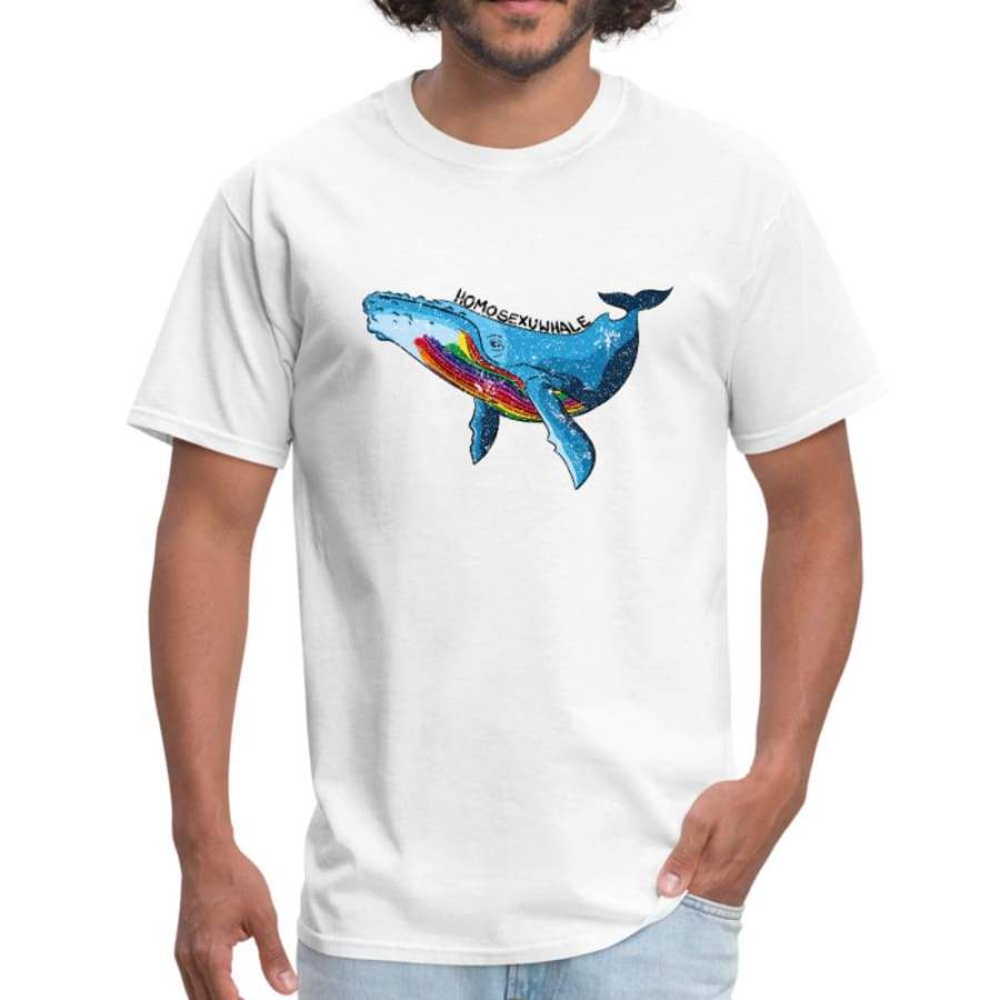 Homosexuwhale Whale Funny Gay Pride LGBT Men’s T-Shirt