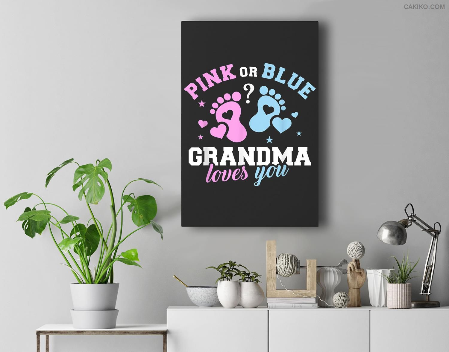 Gender Reveal Grandma Premium Wall Art Canvas Decor