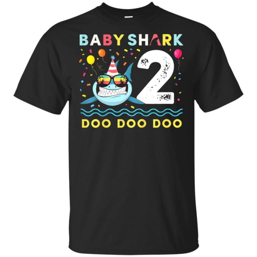 Baby Shark Shirt Toddler 2nd birthday 2 Year Old Boy or Girl