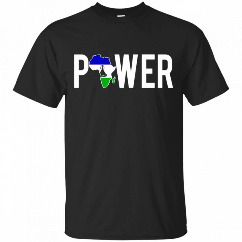 Africa Black African Power Lesotho Map T Shirt