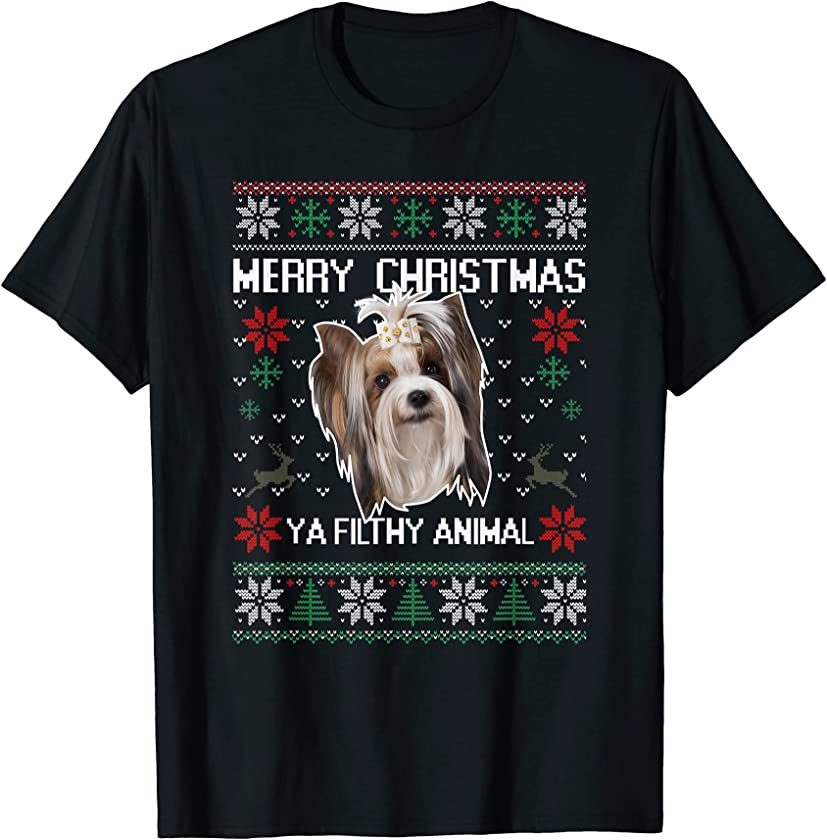 Shih Tzu Ugly Christmas Tee Dog Owner Dog Lover T-Shirt