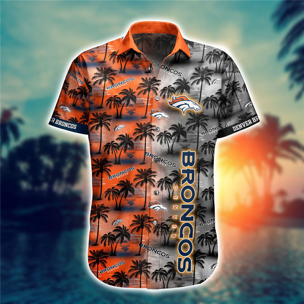 Denver Broncos Hawaii Shirt Palm Tree Pattern Ha6520