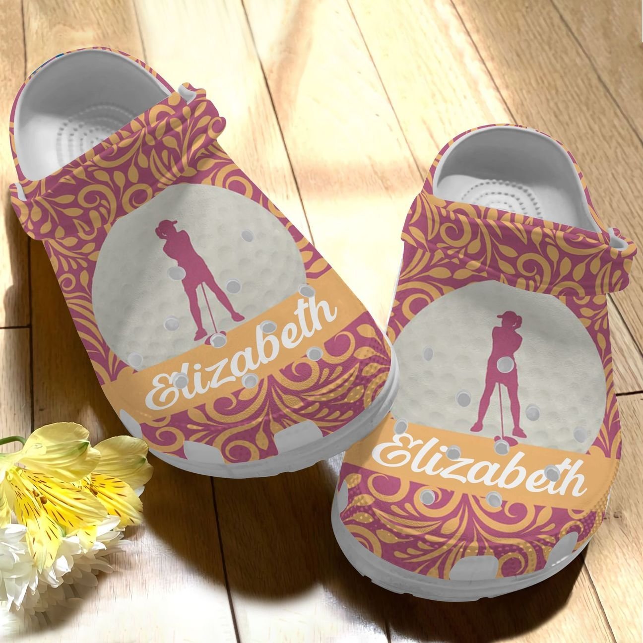 Golf Personalized Personalize Clog, Custom Name, Text, Fashion Style For Women, Men, Kid, Print 3D Playing Golf