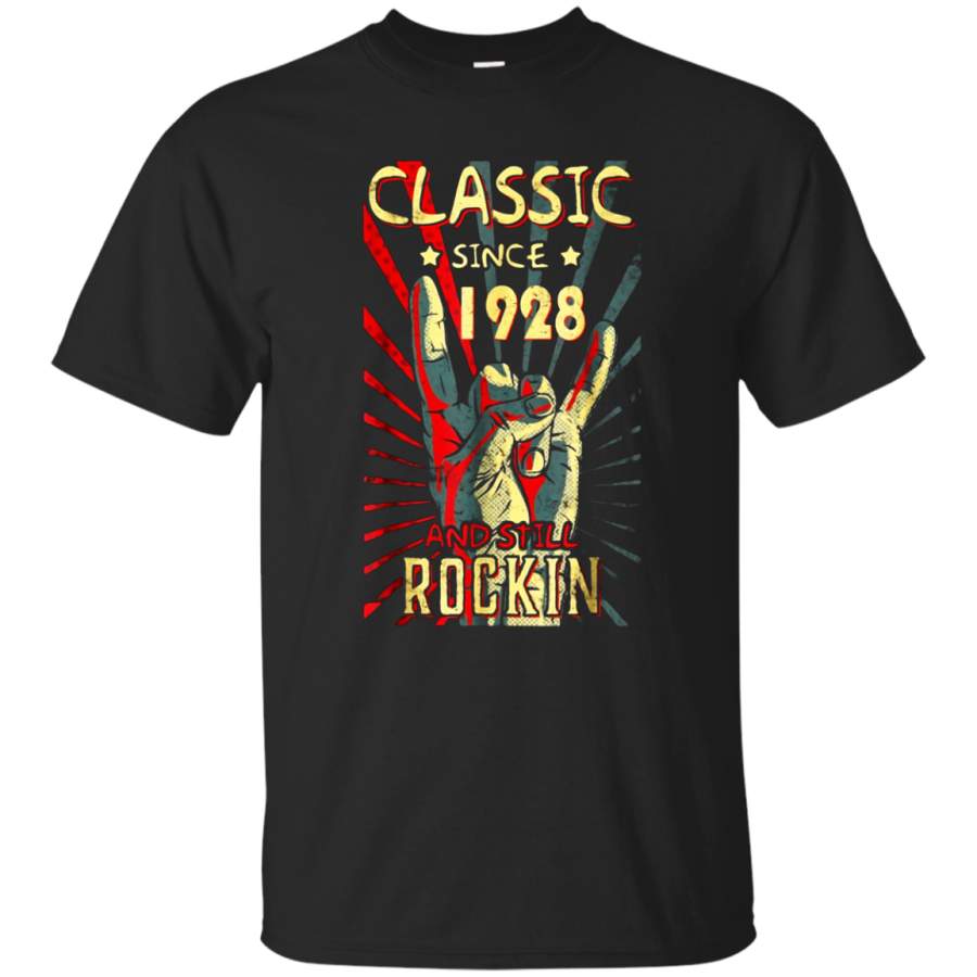 Classic Since 1928 Still Rockin Birthday Shirt Vintage Rock