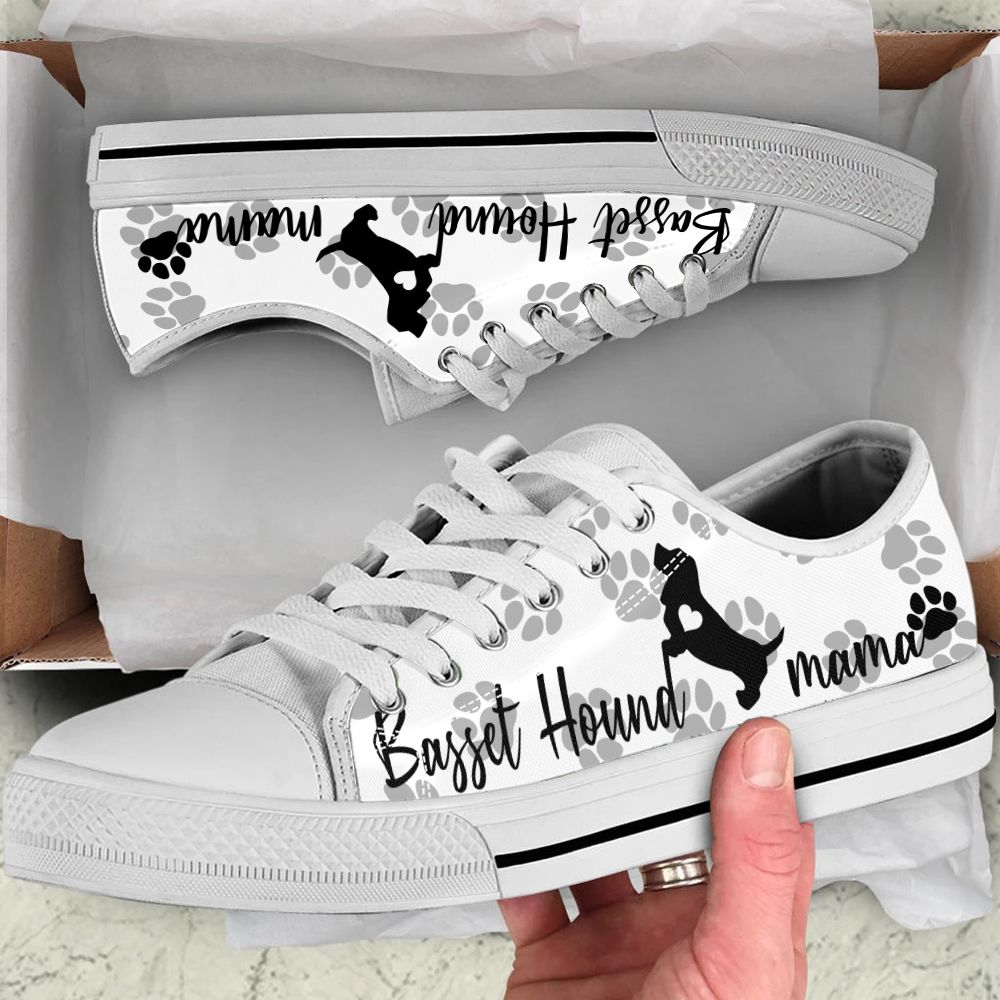 Basset Hound Low Top Shoes 11 NDS0194