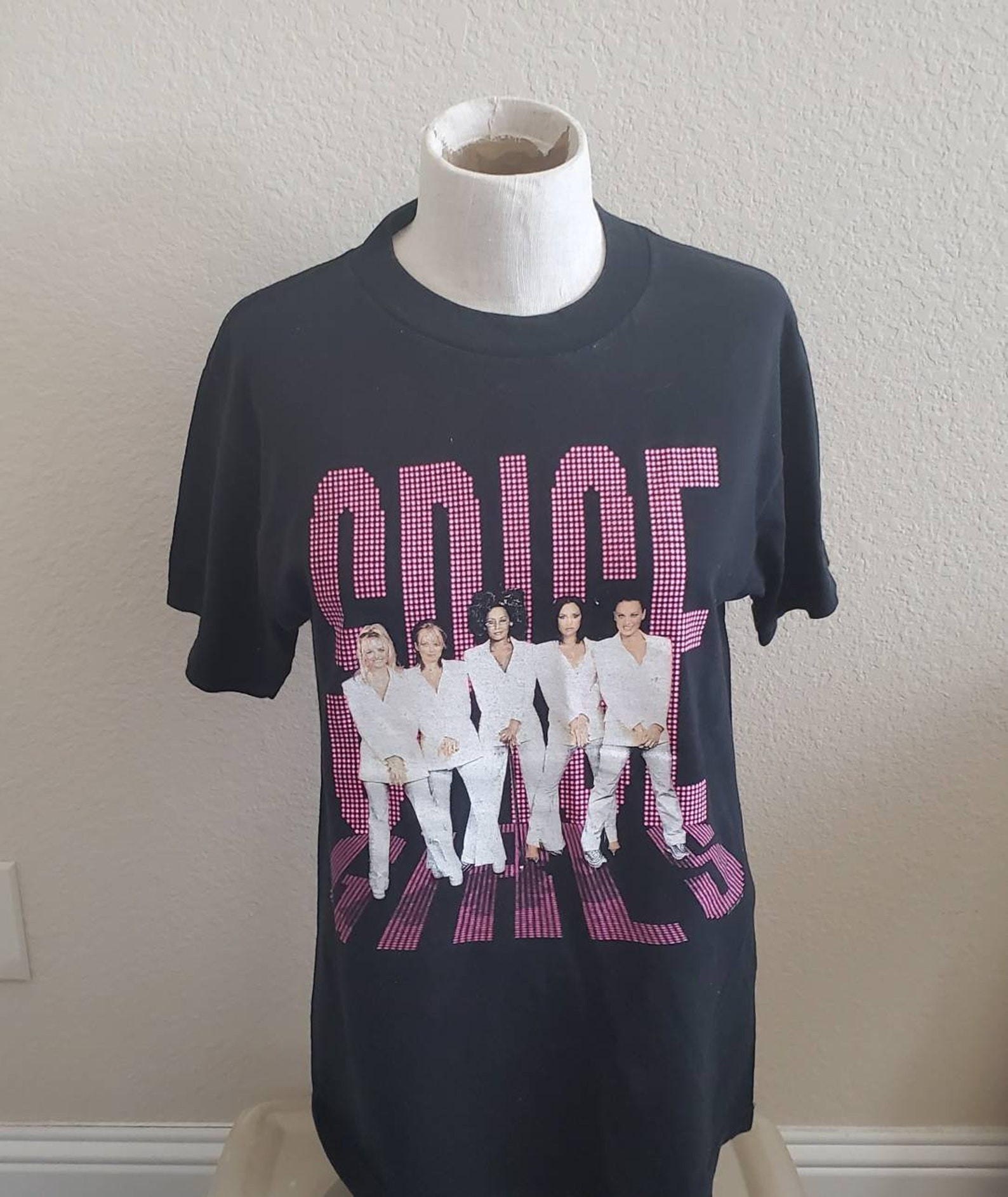 Vtg Nos 1998 Spice Girls Concert Spiceworld Tour Pop Rock Music Band Fan 90S Tee T Shirt