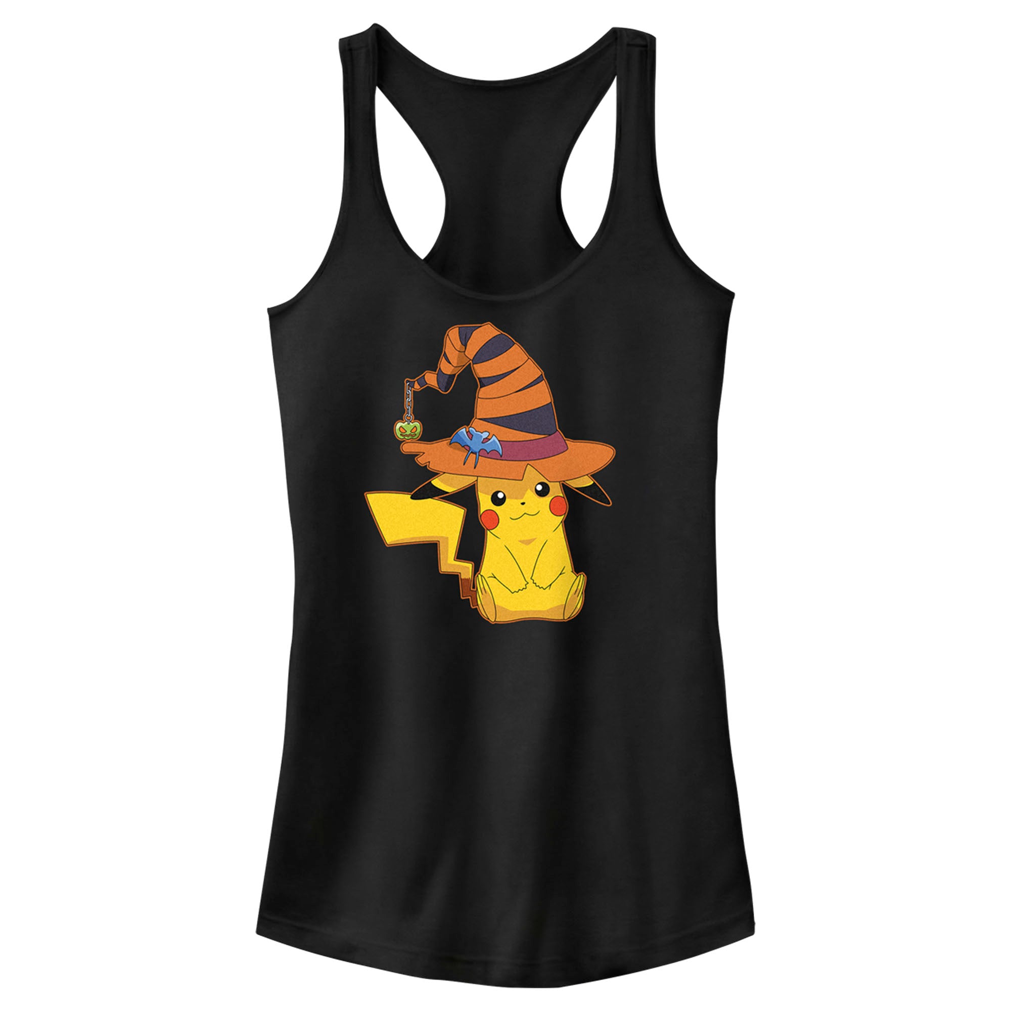 Junior’S Pokemon Halloween Pikachu Witch Racerback Tank Top