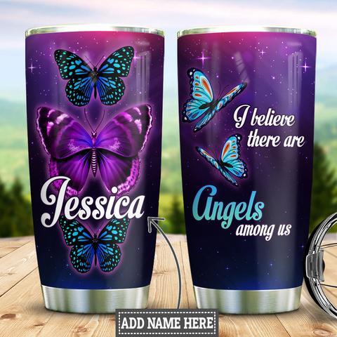 Personalized Butterfly Angels Stainless Steel Tumbler, Personalized Tumblers, Tumbler Cups, Custom Tumblers By Blueshirtfarm Fashion