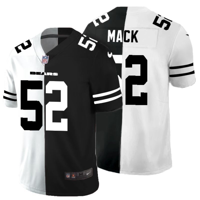 Chicago Bears Khalil Mack #52 NFL 2020 Black And White Jersey