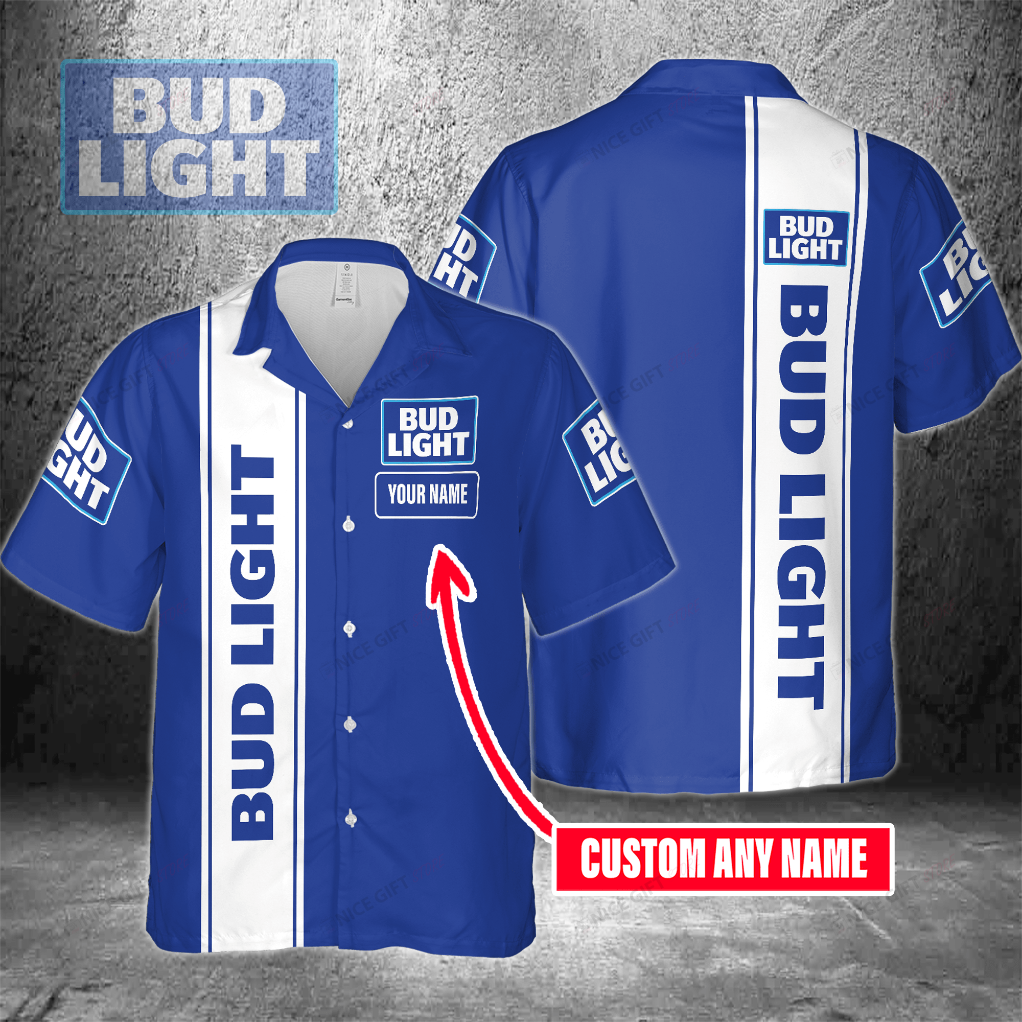 Bud Light Custom Name Hawaiian Shirt 3Hs-V1U3