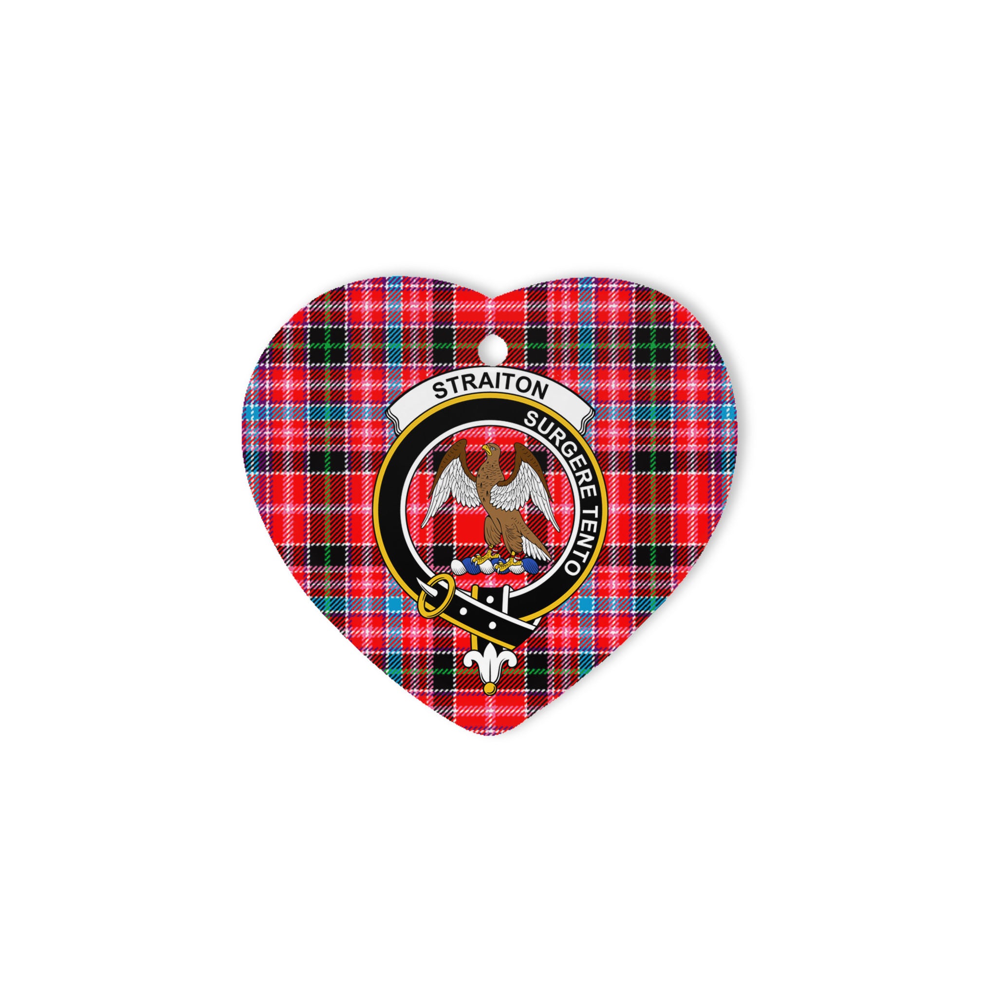 Straiton Scottish Clan Plaid Ornament Gift. Christmas Tree Ornament Straiton Clan Tartan Ornament Great Christmas Ornaments Gift Heart Ornament