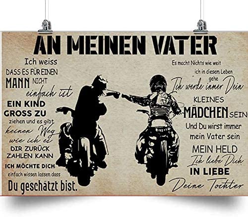 An Meinen Vater Horizontal Poster-Home Decoration Poster, Wall Poster, Home And Room Decoration, Gifts For Grandpa, Souvenirs.