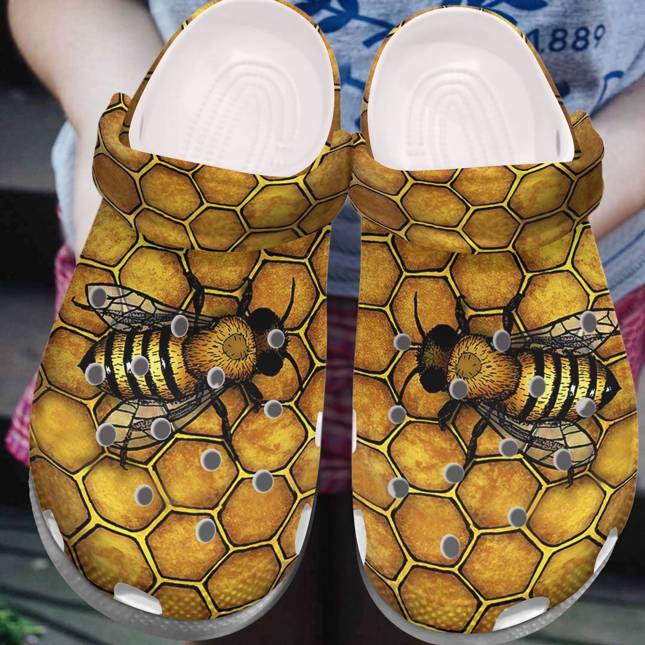 Bee Personalized Clog, Custom Name, Text, Color, Number Fashion Style For Women, Men, Kid, Print 3D How Cute Bees Are !