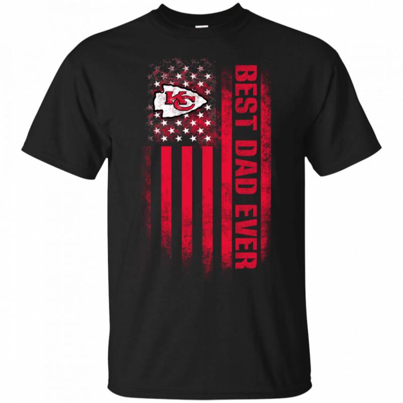 Kansas City Chiefs Best Dad Ever USA Distressed Flag Shirts