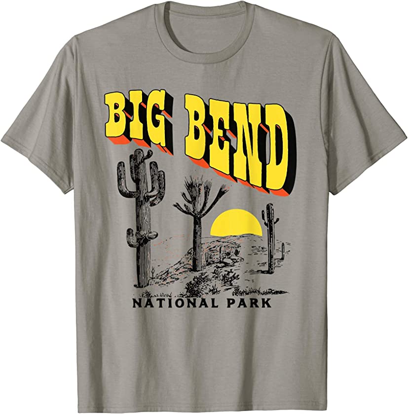 Big Bend National Park Vintage Saguaro Cactus Texas Retro T-Shirt