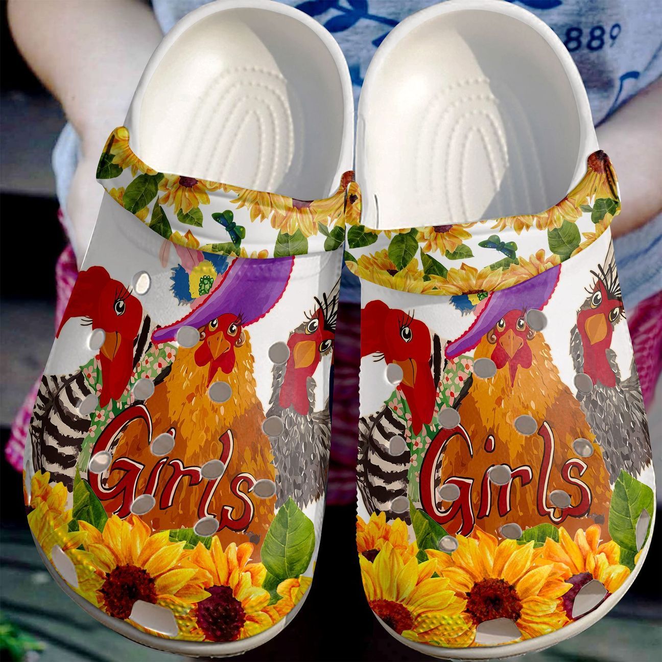 Chicken Personalize Clog, Custom Name, Text, Fashion Style For Women, Men, Kid, Print 3D Girls