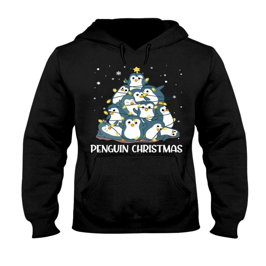 Penguine Christmas Tree Great Gift Hoodie