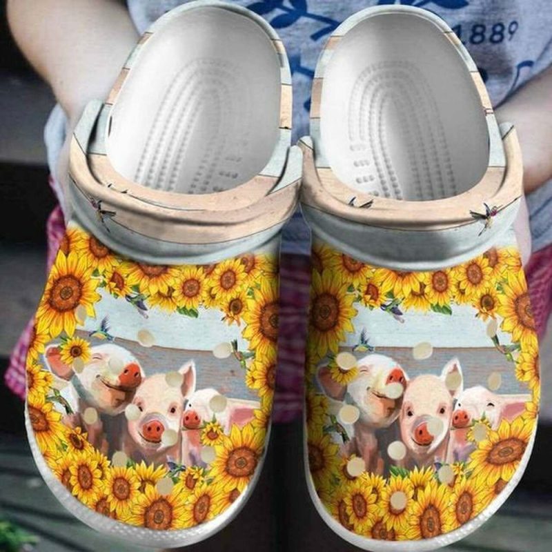 Team Pig Sunflower Personalized 102 Gift For Lover Rubber clog Shoes Comfy Footwear