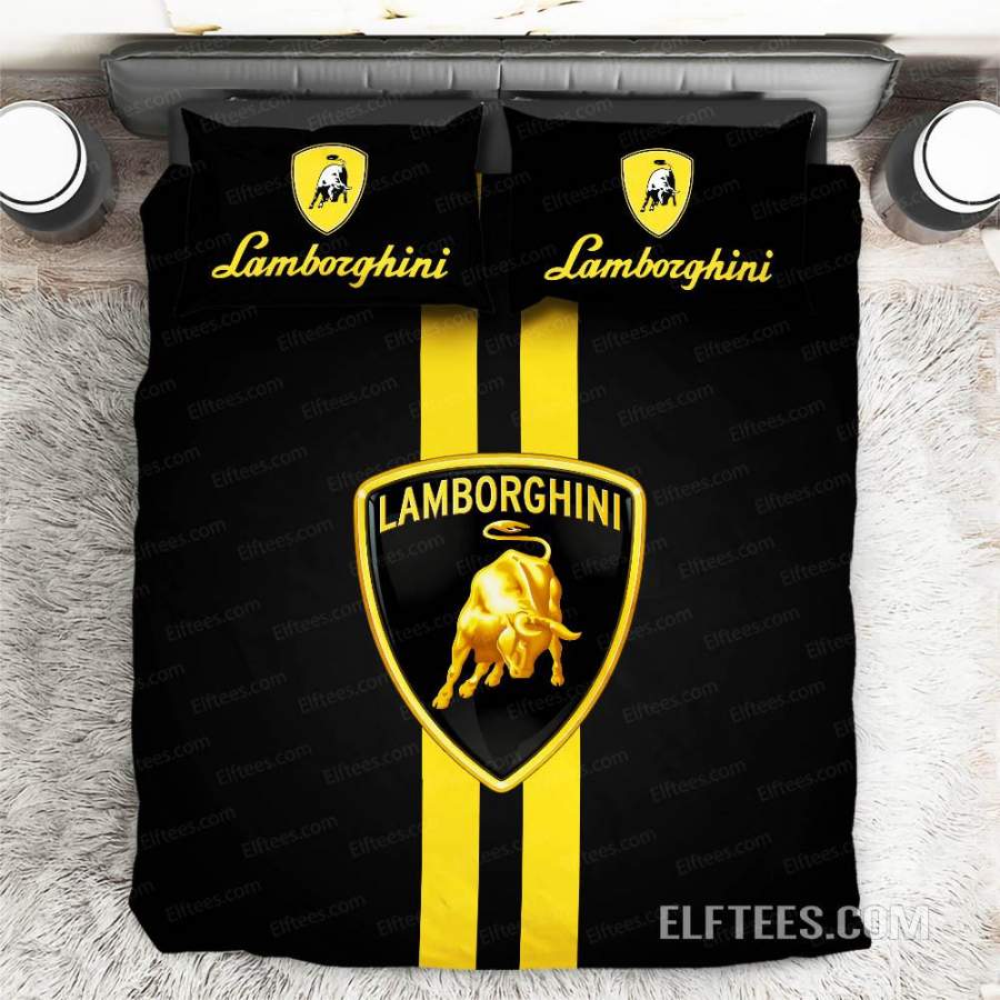 Lamborghini Car Bed Set – Lamborghini Logo Duvet Cover – LB01