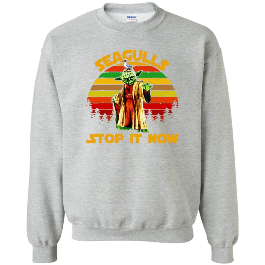 AGR Seagulls Stop It Now Retro ASli Crewneck Pullover Sweatshirt