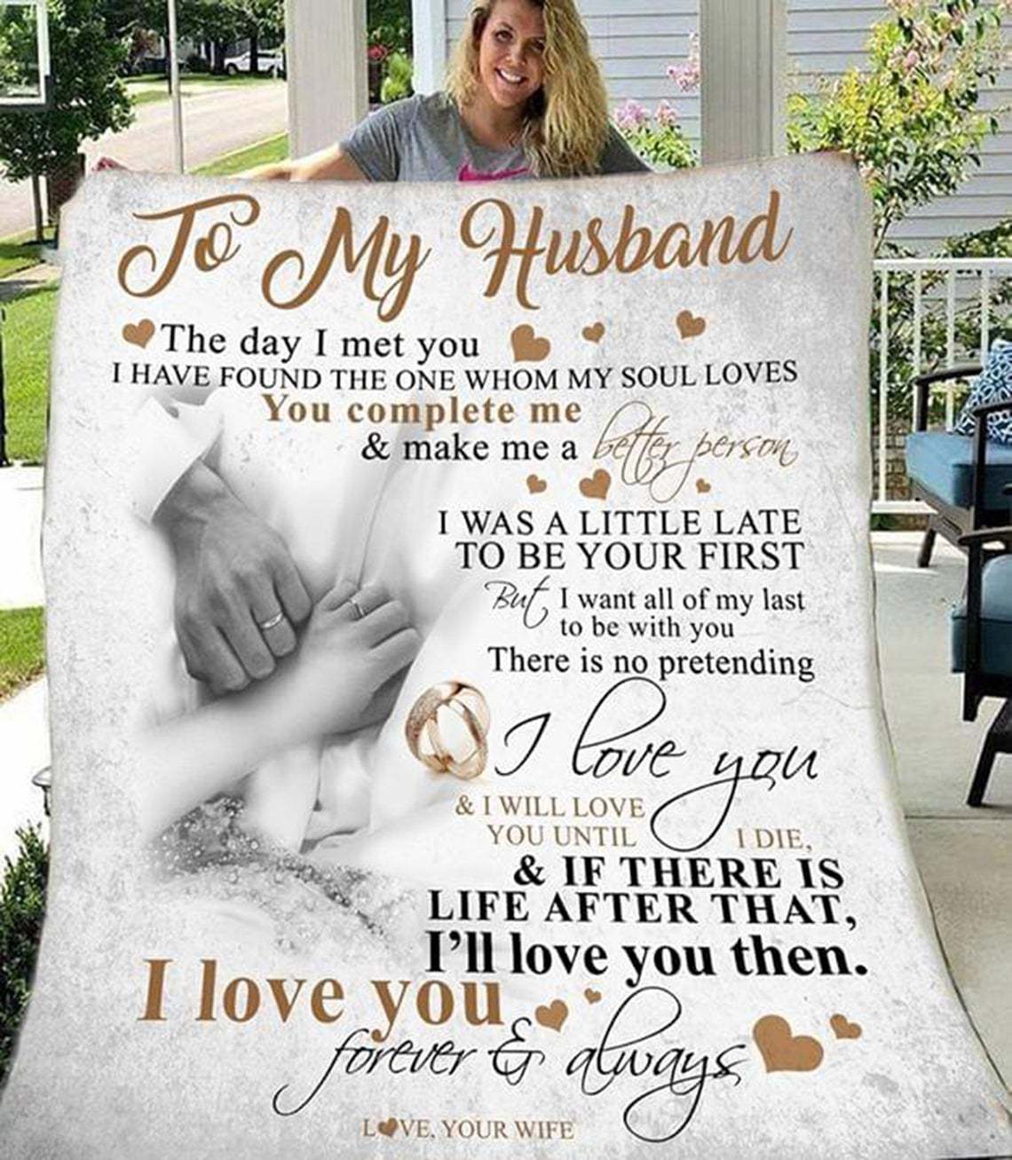 Letter To My Husband, Couple Love Gift, Idea Valentine Gift For Husband, Husband Birthday Gift, Wedding, Honey Moon Blanket