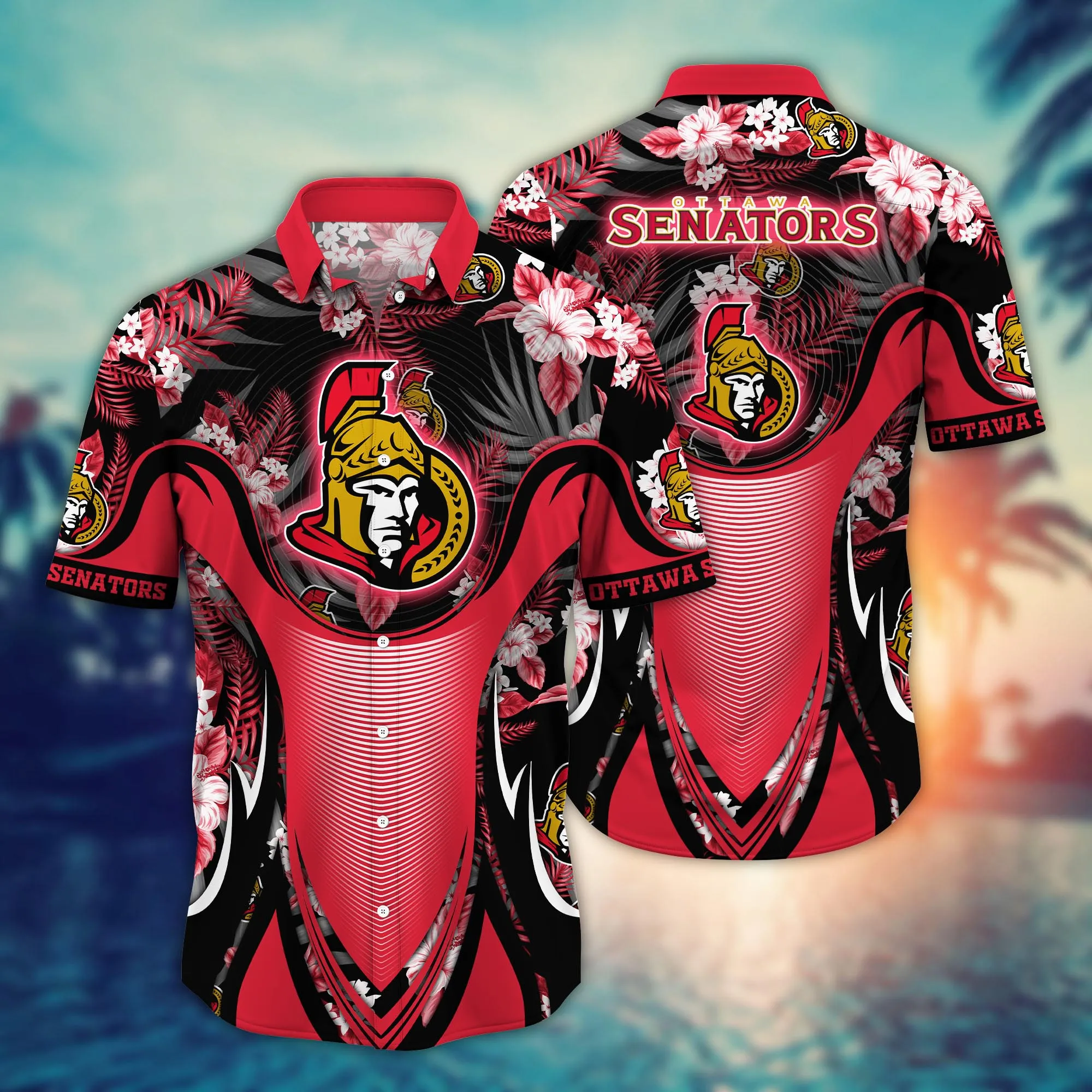 Ottawa Senators Nhl Hawaiian Shirt Solstice Aloha Shirt