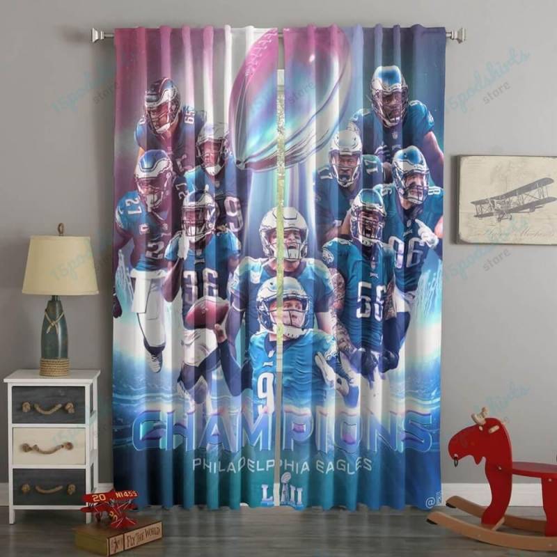 3D Printed Philadelphia Eagles Style Custom Living Room Curtains