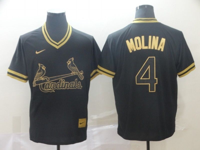 Yadier Molina #4 St Louis Cardinals 2020 MLB Black Jersey