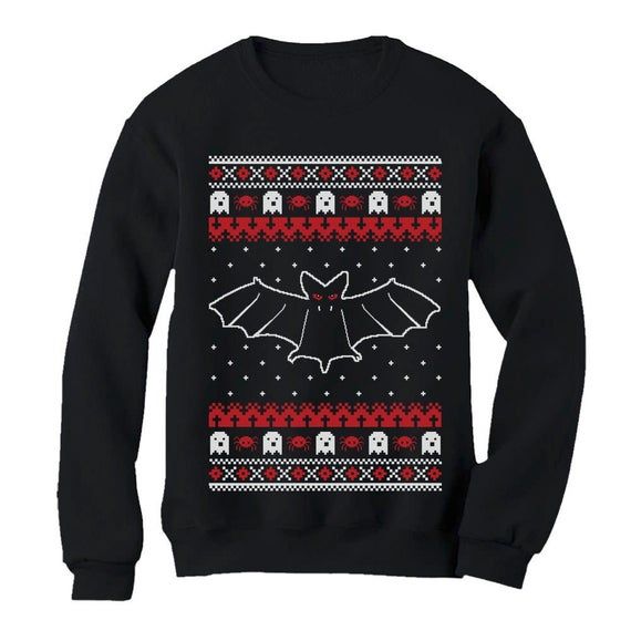 Bats Ugly Christmas Sweater Men s Crewneck Sweatshirt