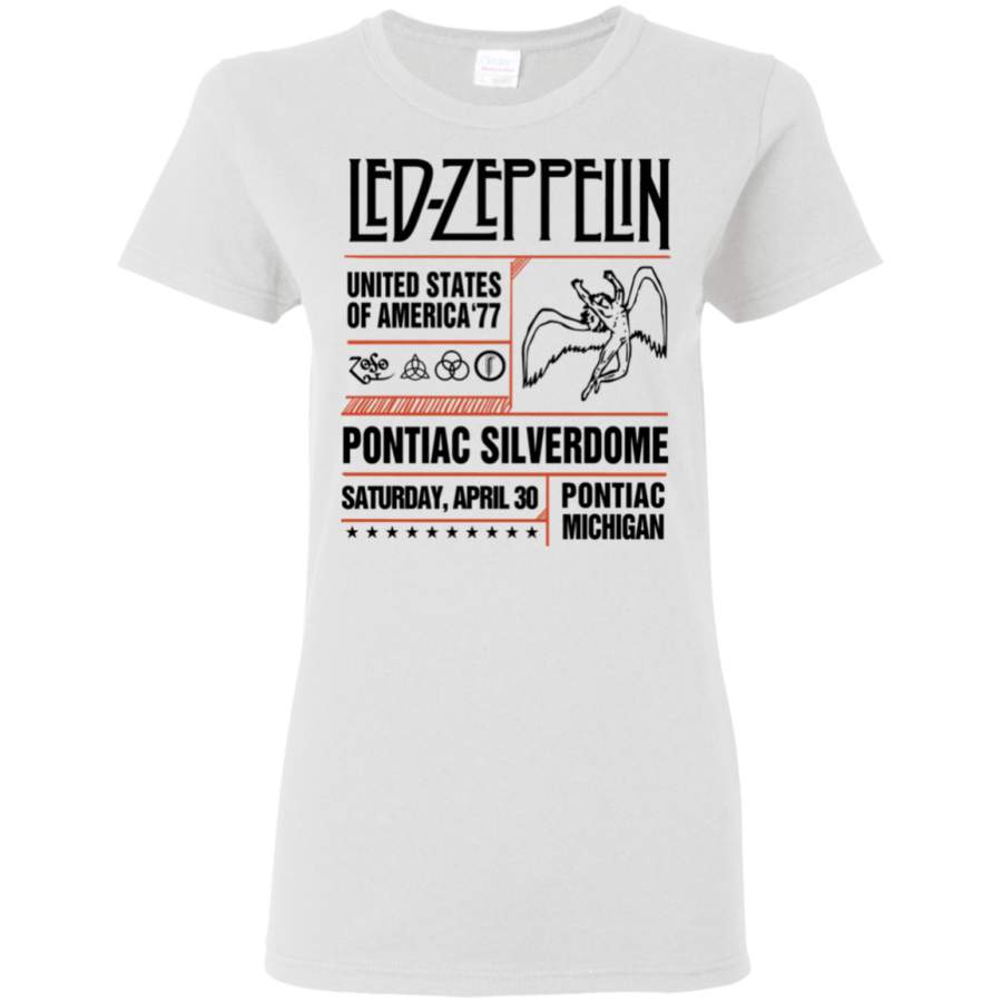 Led Zeppelin Pontiac Silverdome Ladies’ T-Shirt