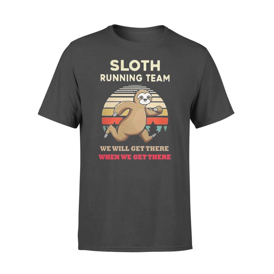 Sloth Running Team We Will Get There When We Get There Vintage T-shirt