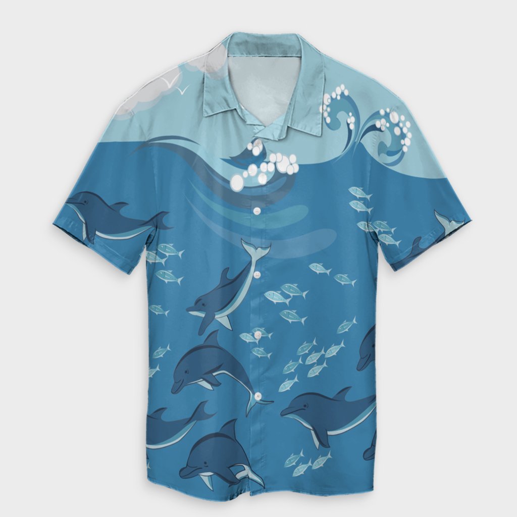 Hawaiian Dolphins Polynesian Hawaiian Shirt – AH – JR