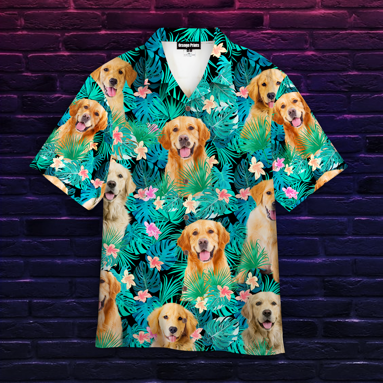 Golden Retriever Tropical Aloha Hawaii Shirts Unisex Ha80266