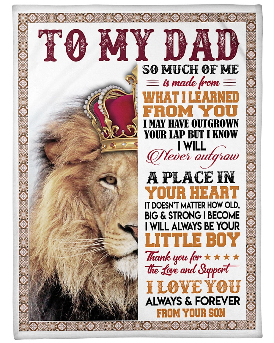 To My Dad,Thank You For The Love And Support,Fleece Blanket Gift For Father Family Home Decor Bedding Couch Sofa Soft And Comfy Cozy