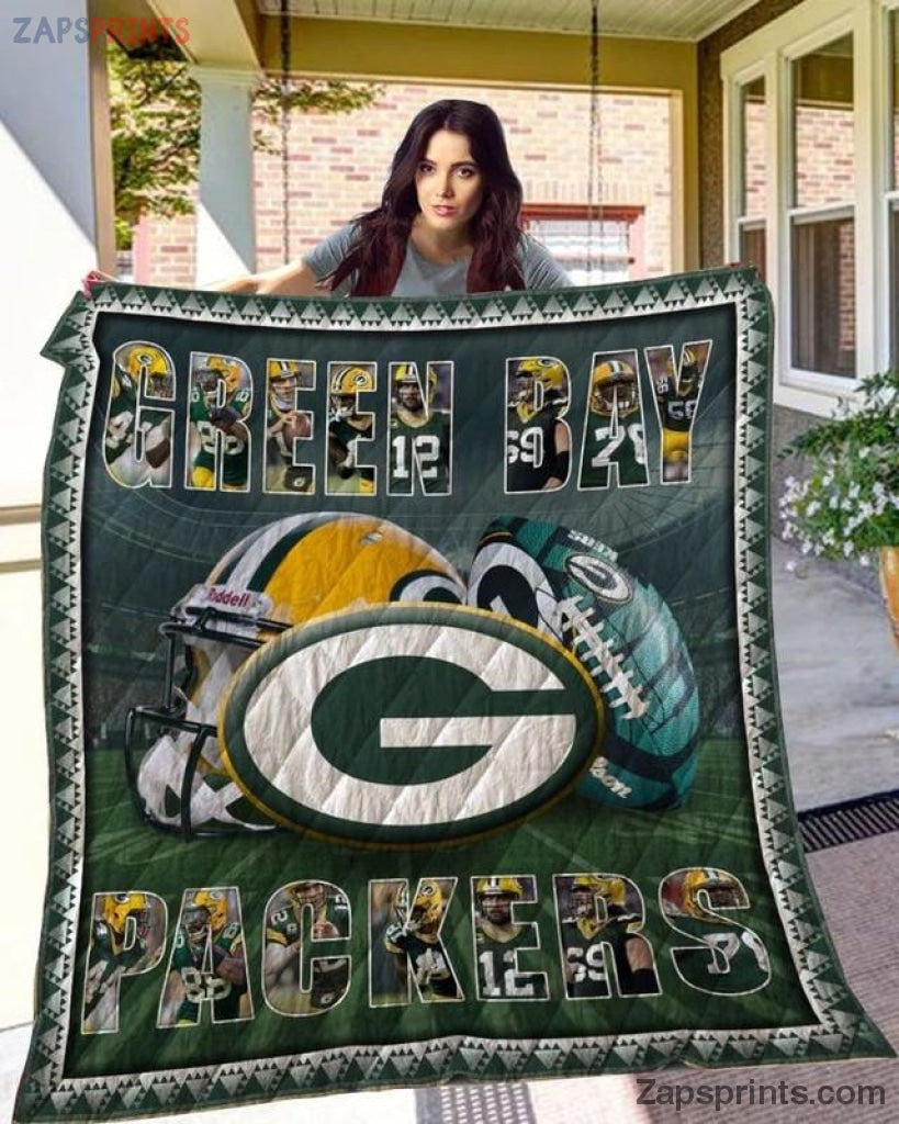 Green Bay Packers Logo V25 3D Printing Quilt Gift For Fan Football Lovers