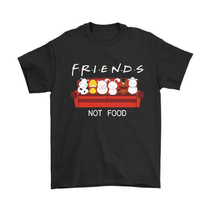 Animal Friends Not Food Funny Parody Vegan Vegetarian No Meat Men’s T-Shirt