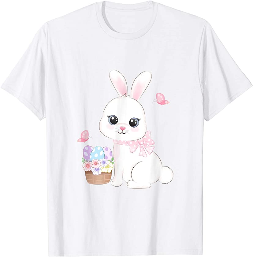 Cute Bunny Easter Day Bunny Eggs Easter Costume Womens T-Shirt