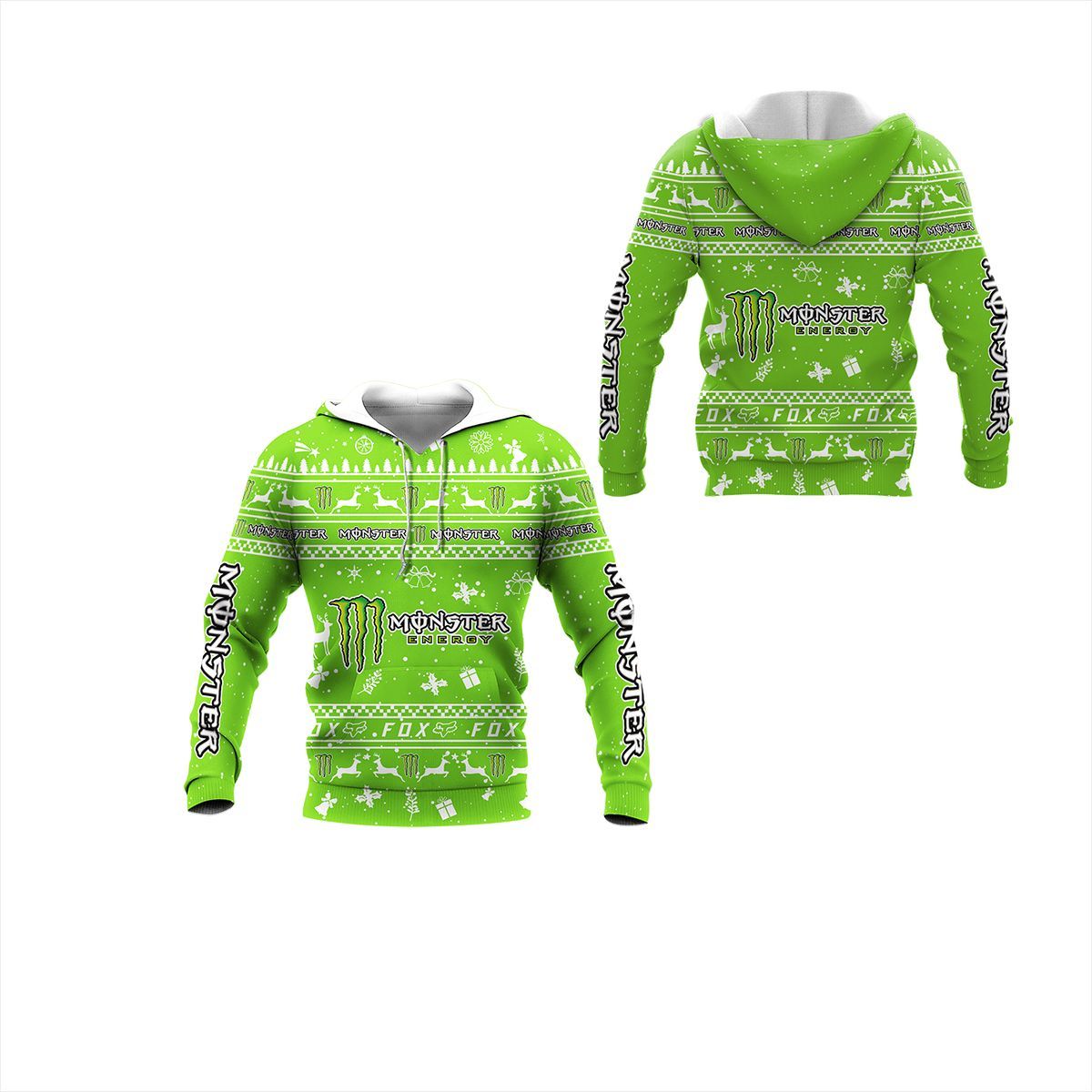 3D All Over Printed Monster Energy NCT-HA Shirts Ver 2 (Green)