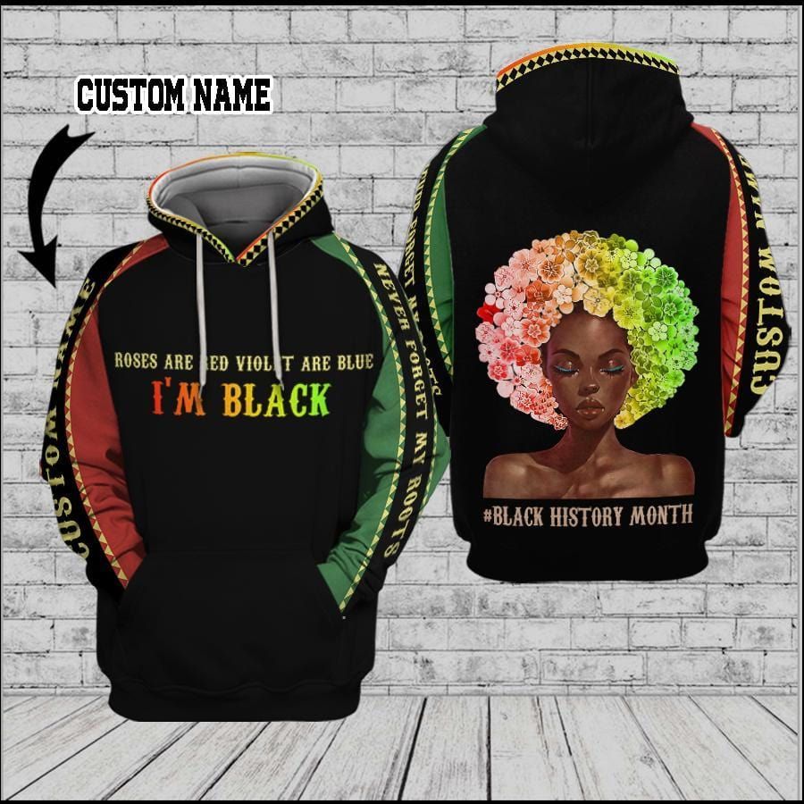 Black Queen Black History Month Custom Name Hoodie 3D