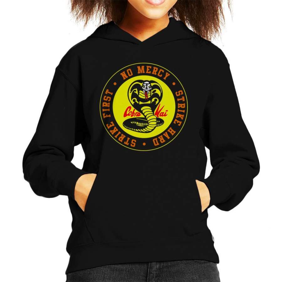 Cobra Kai Snake Logo No Mercy Kid’s Hooded Sweatshirt