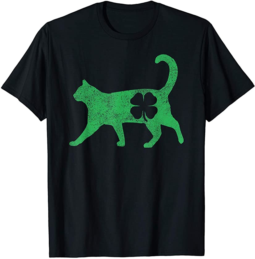 Cat Kitten Shamrock St. Patrick’s Day Saint Paddy’s Irish T-Shirt