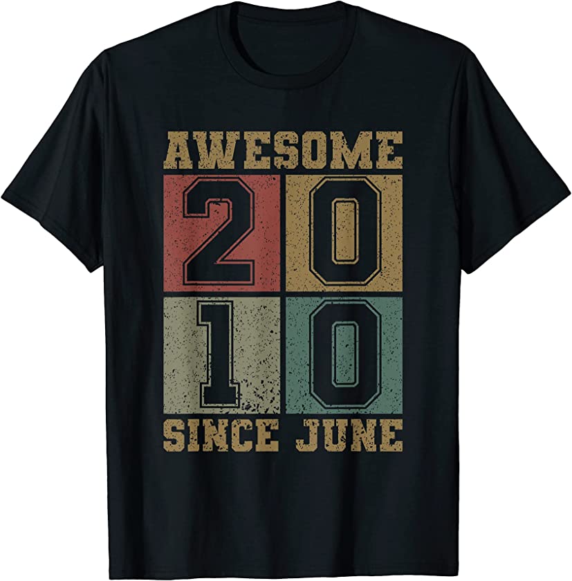 Awesome Since June 2010 11th Birthday Shirt Vintage 2011 Men T-Shirt