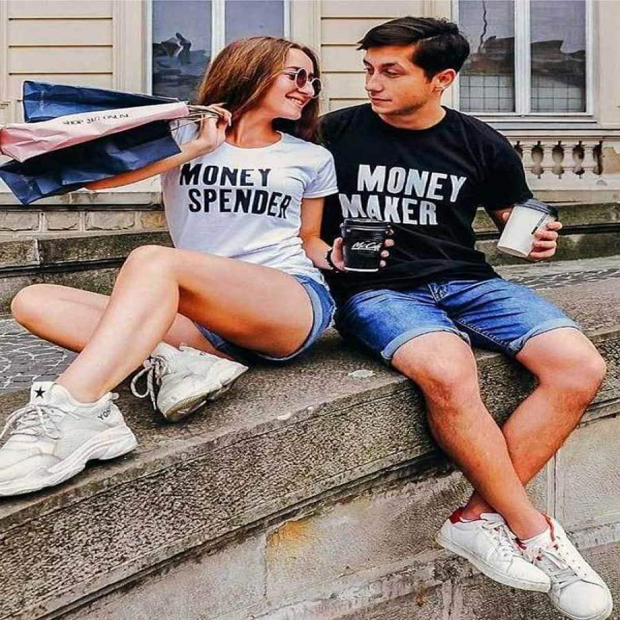 Money Maker & Money Spender Couple T-Shirt